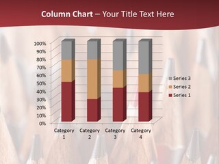 A Group Of Pencils With A Red Background PowerPoint Template
