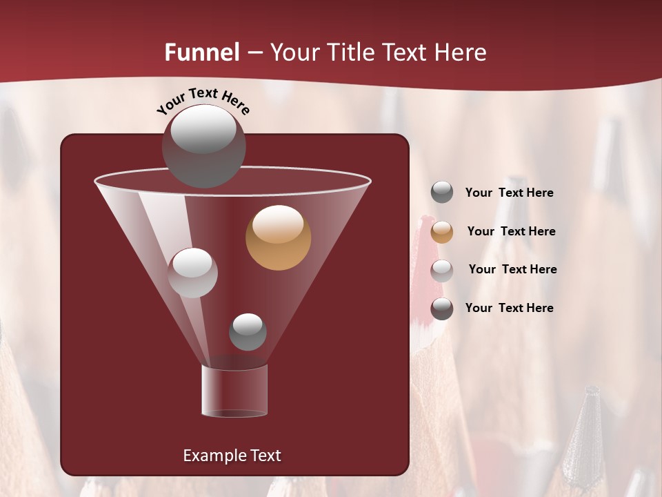 A Group Of Pencils With A Red Background PowerPoint Template