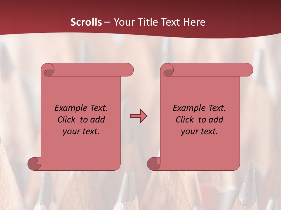 A Group Of Pencils With A Red Background PowerPoint Template