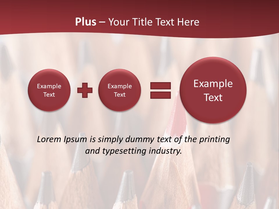 A Group Of Pencils With A Red Background PowerPoint Template