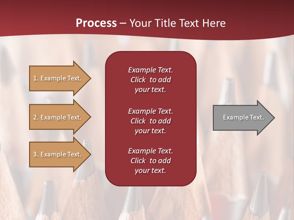 A Group Of Pencils With A Red Background PowerPoint Template