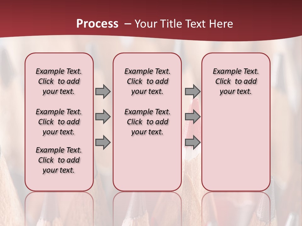 A Group Of Pencils With A Red Background PowerPoint Template
