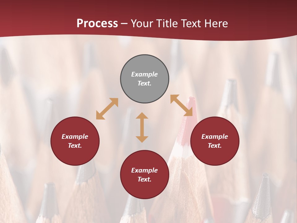 A Group Of Pencils With A Red Background PowerPoint Template