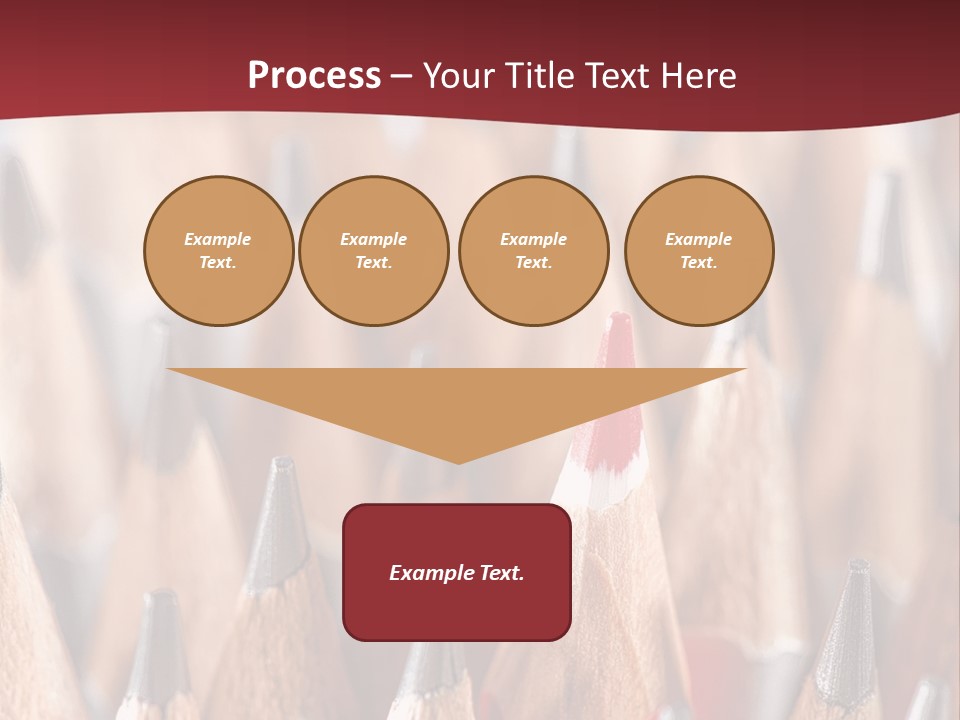 A Group Of Pencils With A Red Background PowerPoint Template