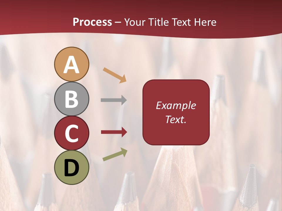 A Group Of Pencils With A Red Background PowerPoint Template