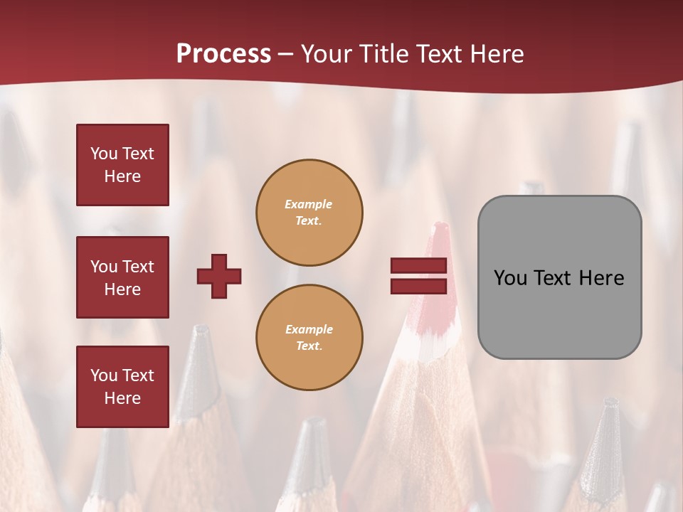 A Group Of Pencils With A Red Background PowerPoint Template