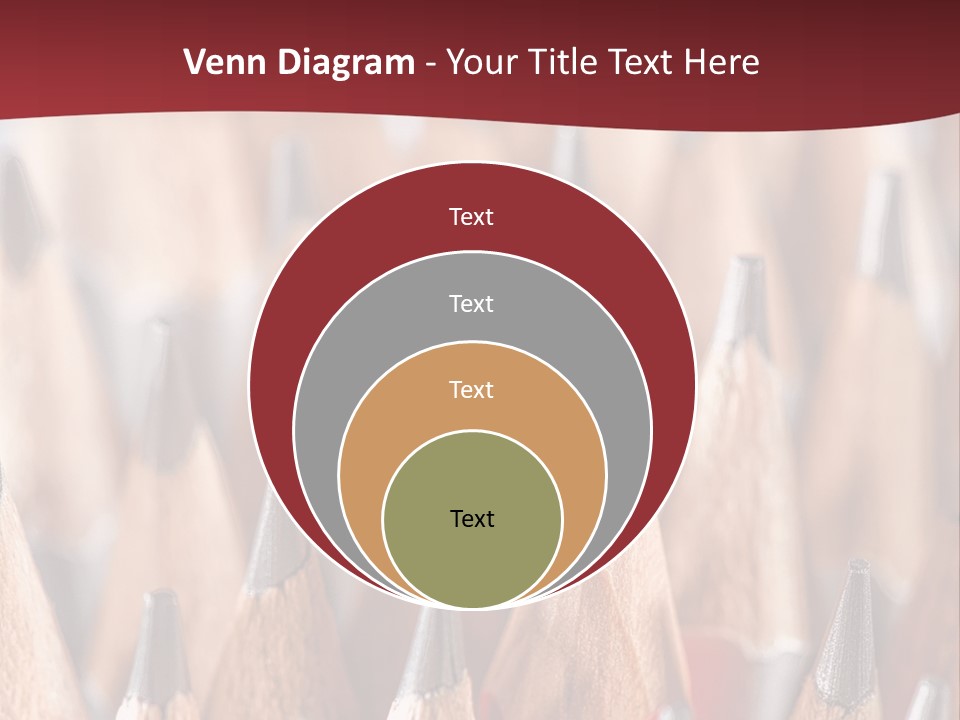 A Group Of Pencils With A Red Background PowerPoint Template