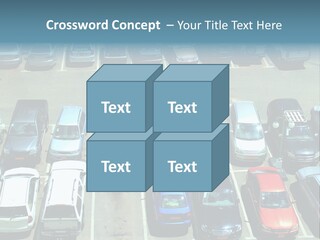 A Parking Lot Filled With Lots Of Parked Cars PowerPoint Template