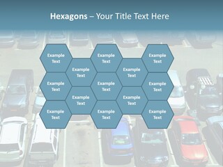 A Parking Lot Filled With Lots Of Parked Cars PowerPoint Template