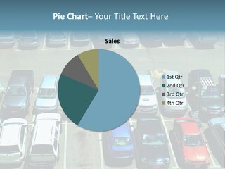 A Parking Lot Filled With Lots Of Parked Cars PowerPoint Template