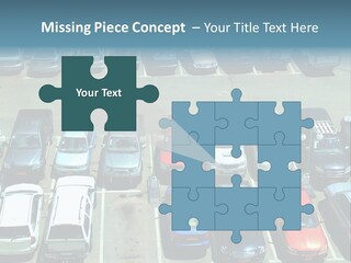 A Parking Lot Filled With Lots Of Parked Cars PowerPoint Template