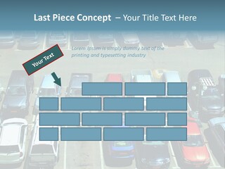 A Parking Lot Filled With Lots Of Parked Cars PowerPoint Template