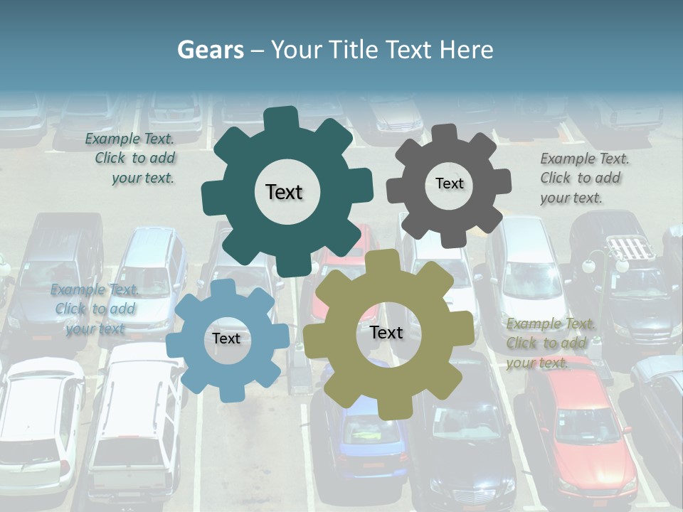 A Parking Lot Filled With Lots Of Parked Cars PowerPoint Template