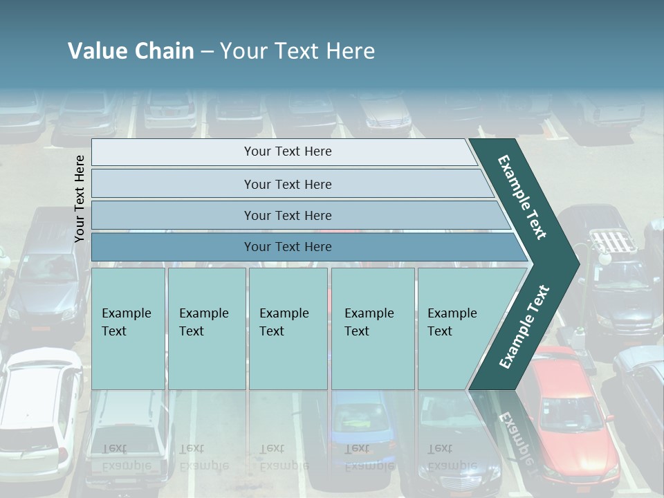 A Parking Lot Filled With Lots Of Parked Cars PowerPoint Template