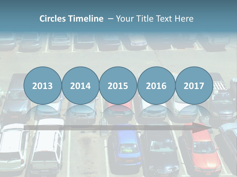 A Parking Lot Filled With Lots Of Parked Cars PowerPoint Template