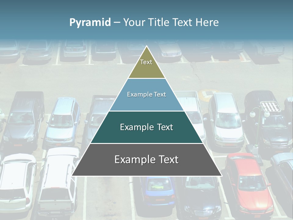 A Parking Lot Filled With Lots Of Parked Cars PowerPoint Template