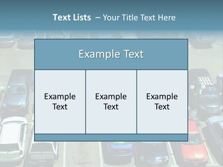 A Parking Lot Filled With Lots Of Parked Cars PowerPoint Template