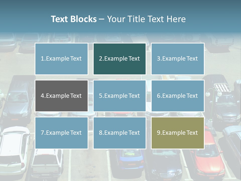 A Parking Lot Filled With Lots Of Parked Cars PowerPoint Template