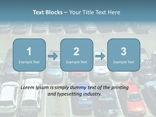 A Parking Lot Filled With Lots Of Parked Cars PowerPoint Template