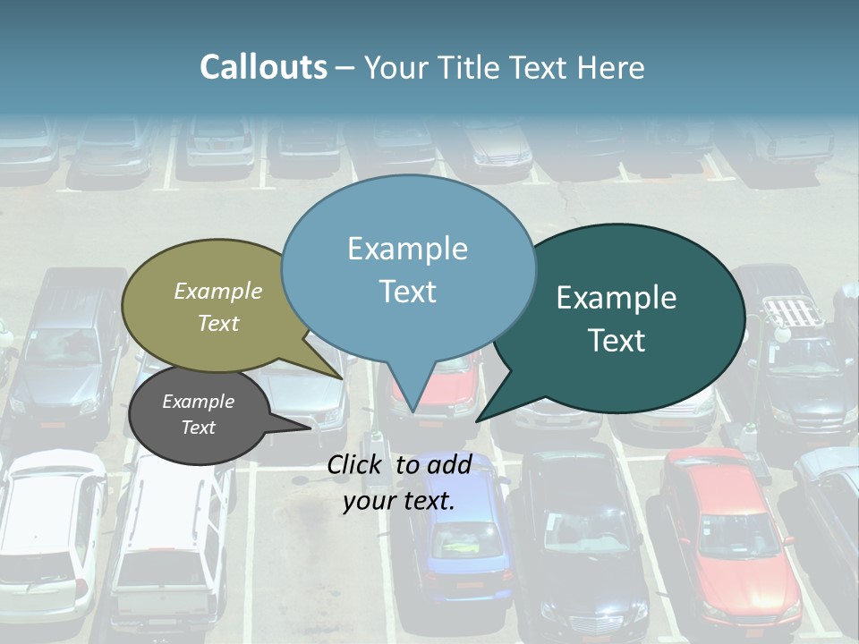 A Parking Lot Filled With Lots Of Parked Cars PowerPoint Template