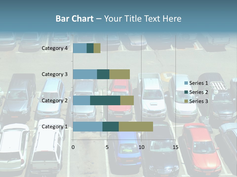 A Parking Lot Filled With Lots Of Parked Cars PowerPoint Template