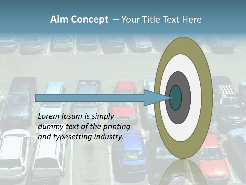 A Parking Lot Filled With Lots Of Parked Cars PowerPoint Template