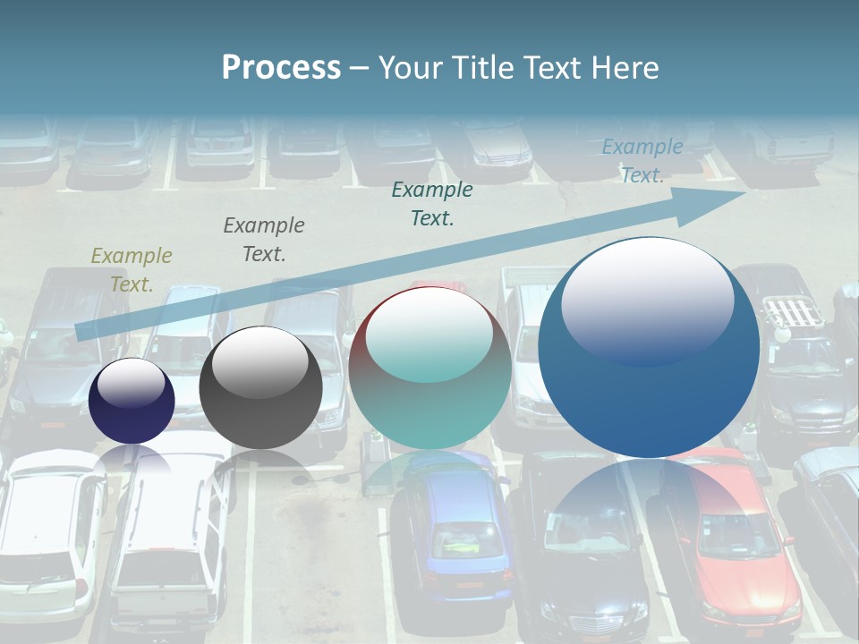 A Parking Lot Filled With Lots Of Parked Cars PowerPoint Template