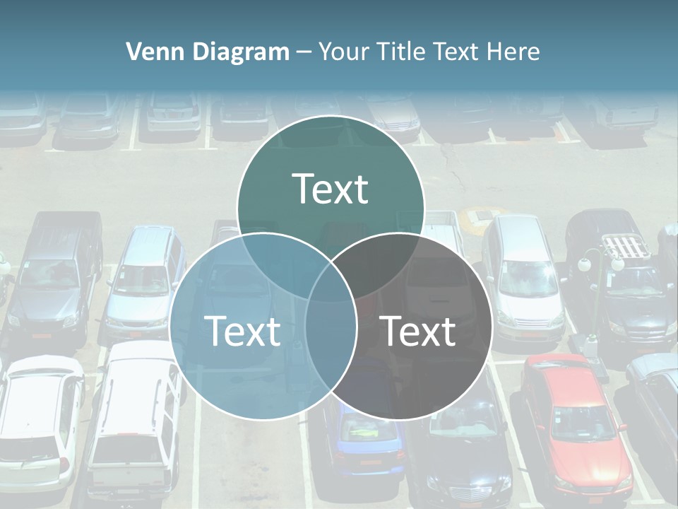 A Parking Lot Filled With Lots Of Parked Cars PowerPoint Template