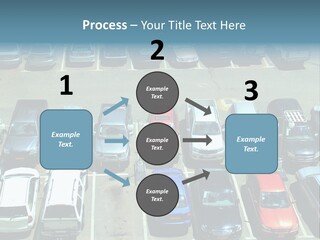 A Parking Lot Filled With Lots Of Parked Cars PowerPoint Template