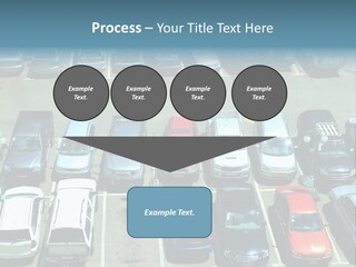 A Parking Lot Filled With Lots Of Parked Cars PowerPoint Template