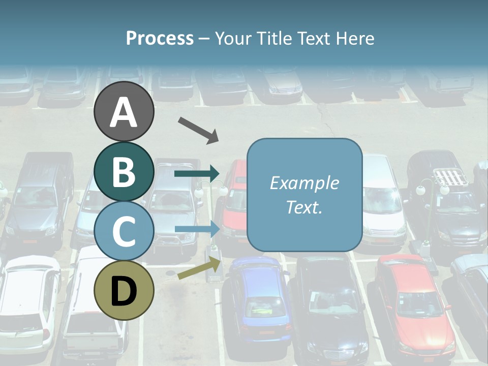 A Parking Lot Filled With Lots Of Parked Cars PowerPoint Template