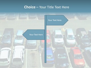 A Parking Lot Filled With Lots Of Parked Cars PowerPoint Template