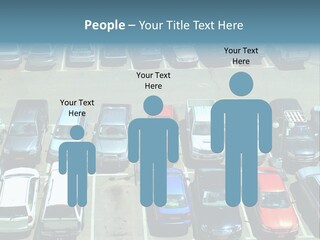 A Parking Lot Filled With Lots Of Parked Cars PowerPoint Template