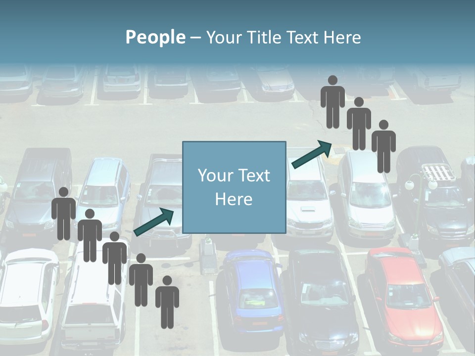 A Parking Lot Filled With Lots Of Parked Cars PowerPoint Template