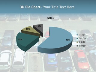 A Parking Lot Filled With Lots Of Parked Cars PowerPoint Template