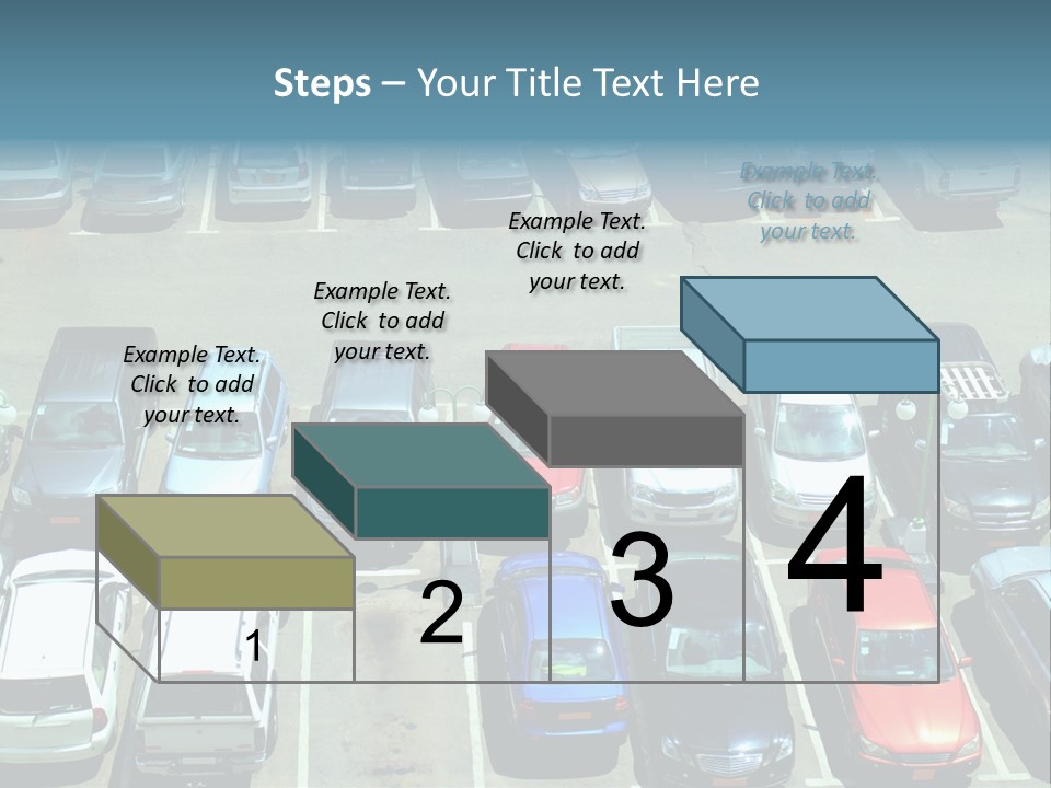 A Parking Lot Filled With Lots Of Parked Cars PowerPoint Template