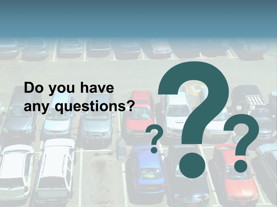 A Parking Lot Filled With Lots Of Parked Cars PowerPoint Template