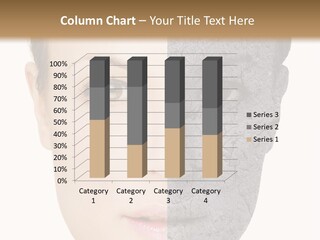 A Woman's Face Is Shown With A Gray Substance On Her Face PowerPoint Template