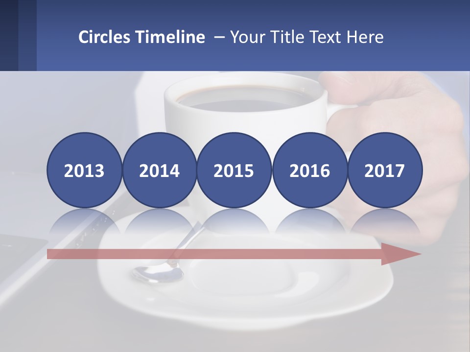 A Person Holding A Cup Of Coffee In Front Of A Laptop PowerPoint Template