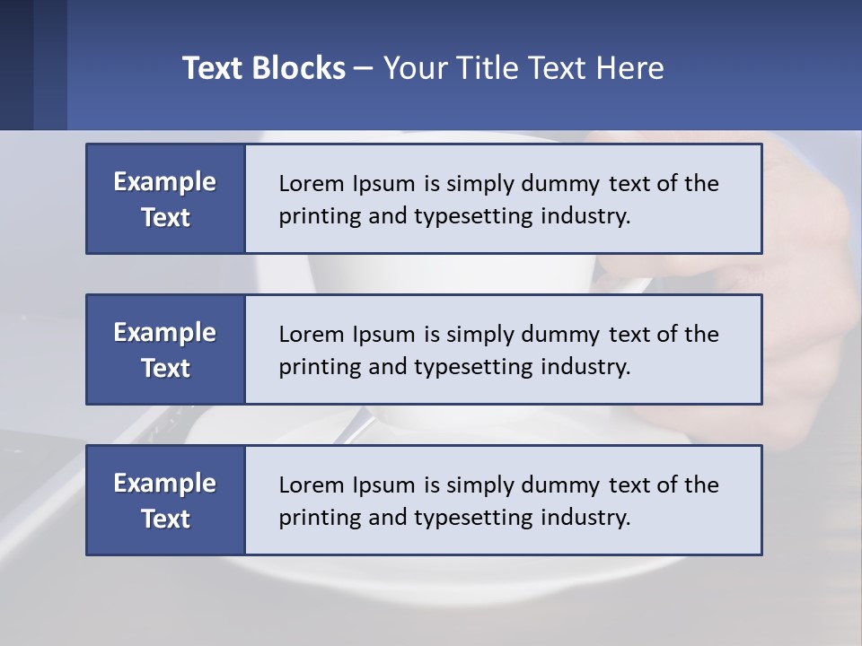 A Person Holding A Cup Of Coffee In Front Of A Laptop PowerPoint Template