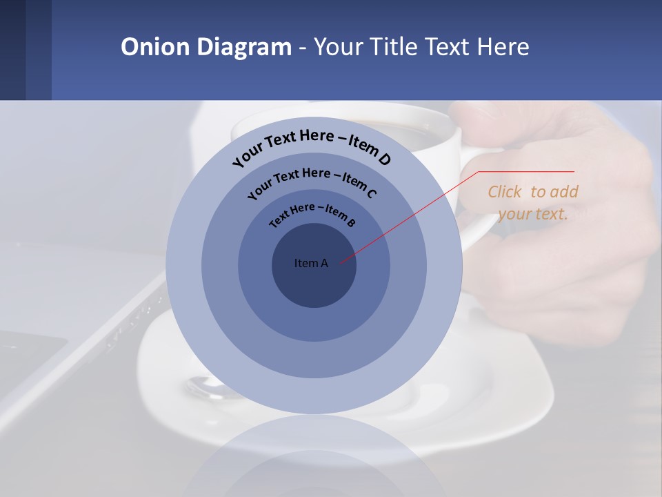 A Person Holding A Cup Of Coffee In Front Of A Laptop PowerPoint Template