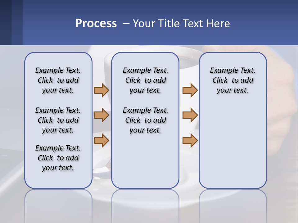 A Person Holding A Cup Of Coffee In Front Of A Laptop PowerPoint Template