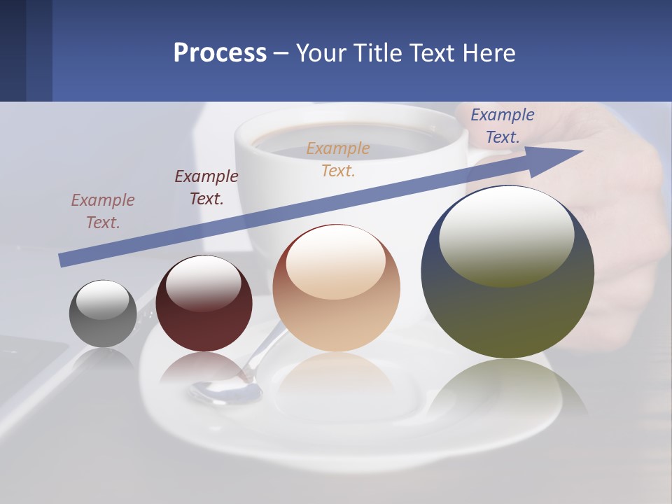 A Person Holding A Cup Of Coffee In Front Of A Laptop PowerPoint Template