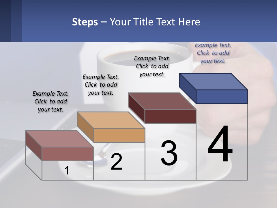 A Person Holding A Cup Of Coffee In Front Of A Laptop PowerPoint Template