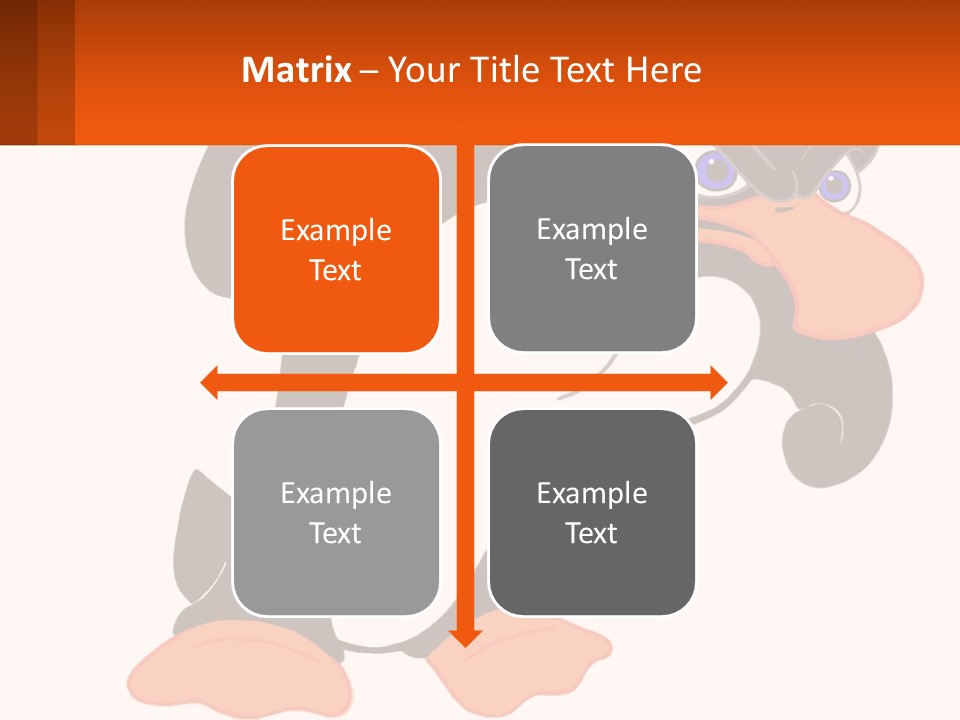 A Cartoon Penguin With A Name Tag On It PowerPoint Template