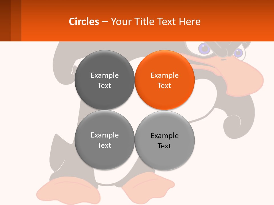 A Cartoon Penguin With A Name Tag On It PowerPoint Template