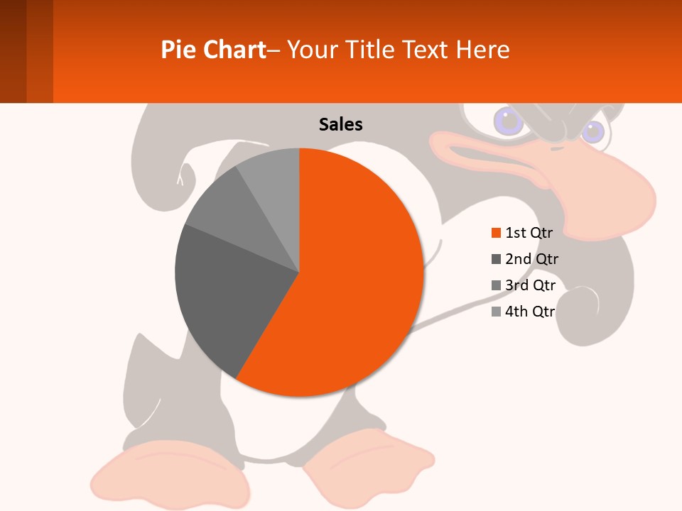 A Cartoon Penguin With A Name Tag On It PowerPoint Template