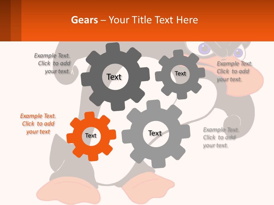 A Cartoon Penguin With A Name Tag On It PowerPoint Template