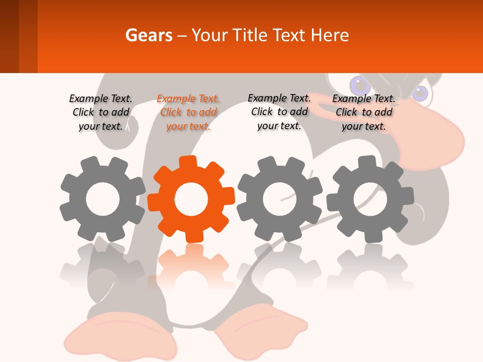 A Cartoon Penguin With A Name Tag On It PowerPoint Template