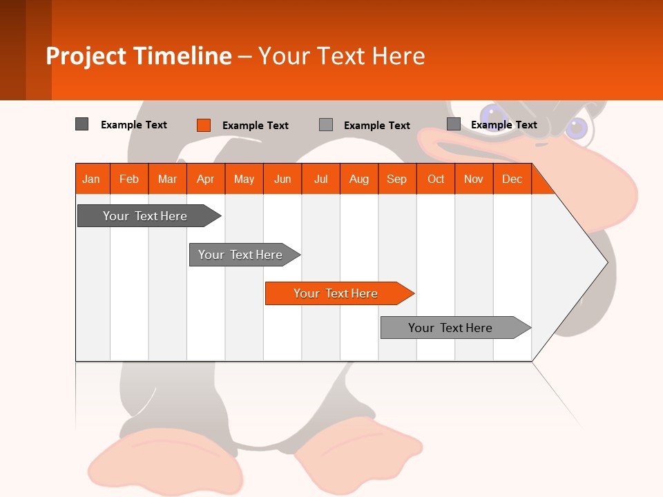A Cartoon Penguin With A Name Tag On It PowerPoint Template
